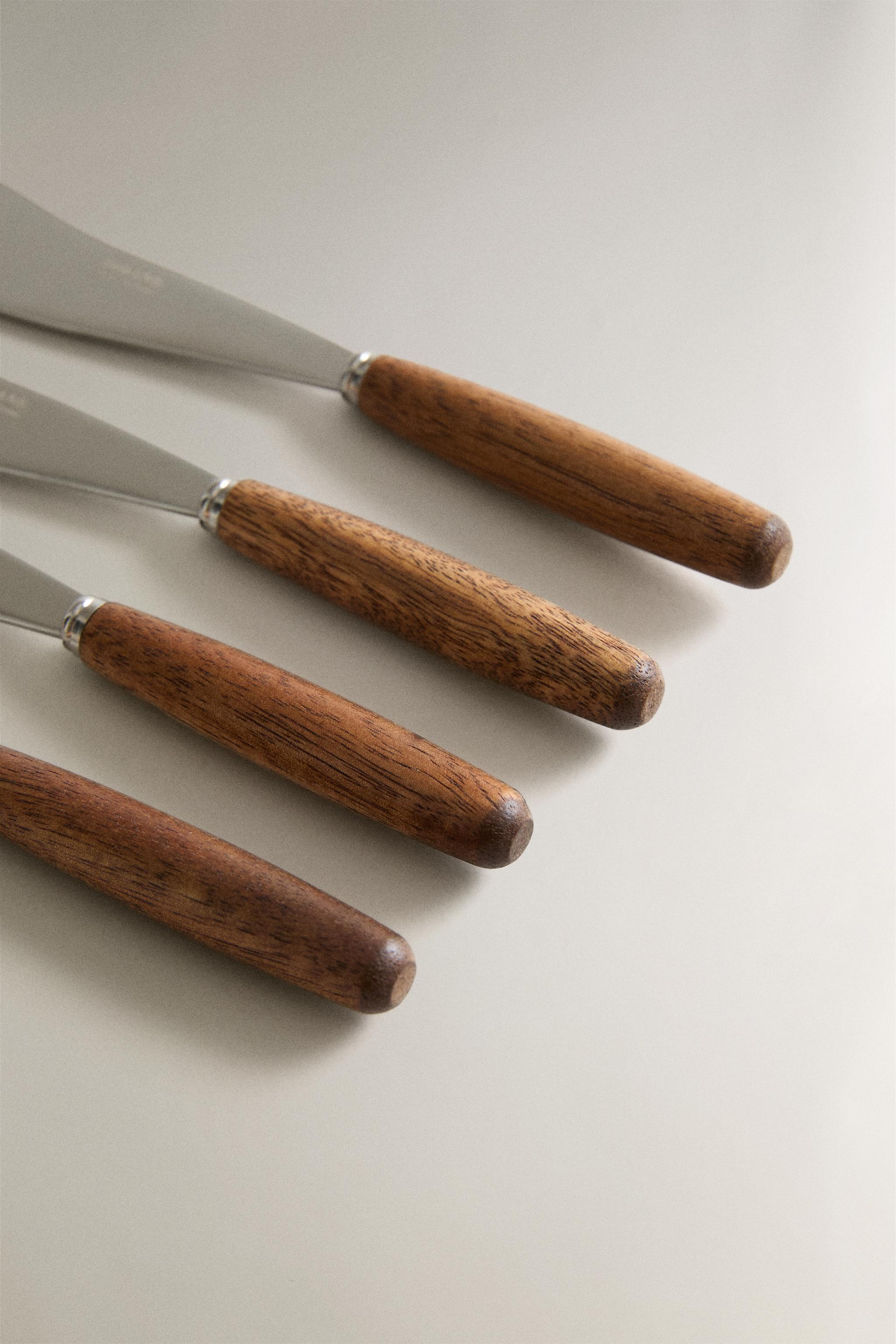 PACK COUTEAUX À BEURRE EN BOIS (LOT DE 4)